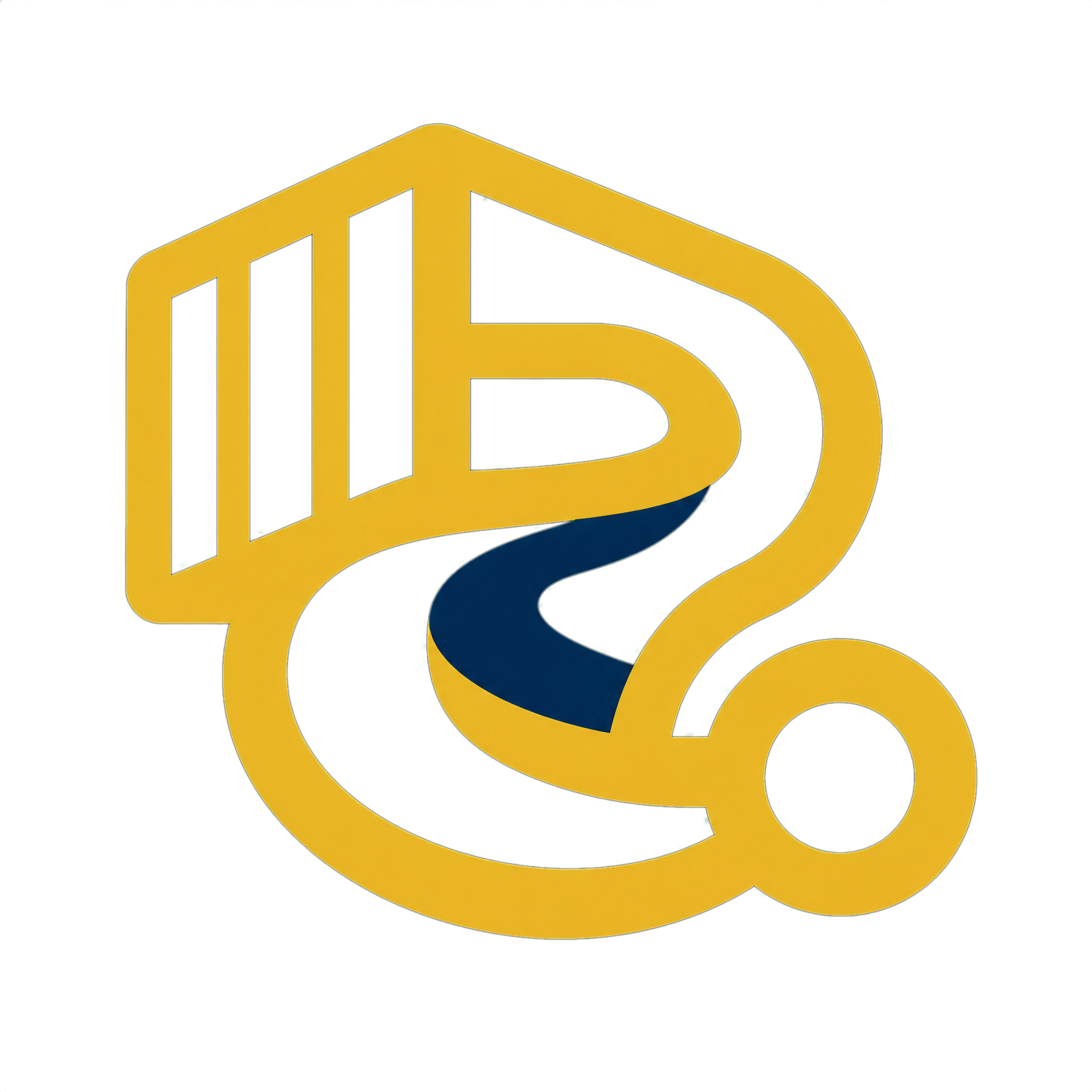 Símbolo abstrato de rota Brazil Logistic